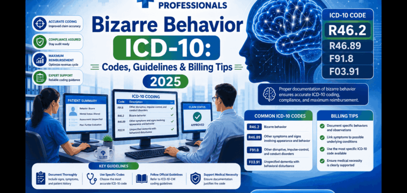 Bizarre behavior ICD-10 code R46.89 for psychiatric diagnosis and billing