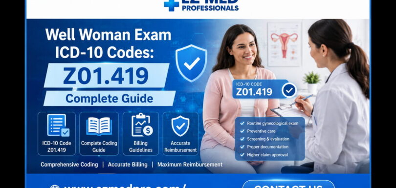 Well woman exam ICD-10 code Z01.419 complete coding and billing guide