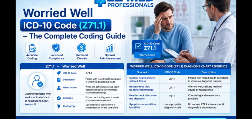 worried well ICD-10 code Z71.1 diagnosis chart reference