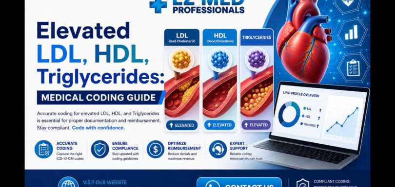 Comprehensive chart showing E78.0 through E78.9 ICD-10 codes for lipid disorder classification with descriptions