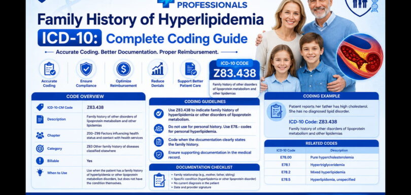 ICD-10 code Z83.438 for family history of hyperlipidemia coding guide