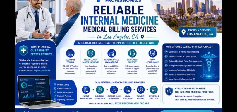 Reliable internal medicine medical billing services in Los Angeles, CA by EZ MedPro