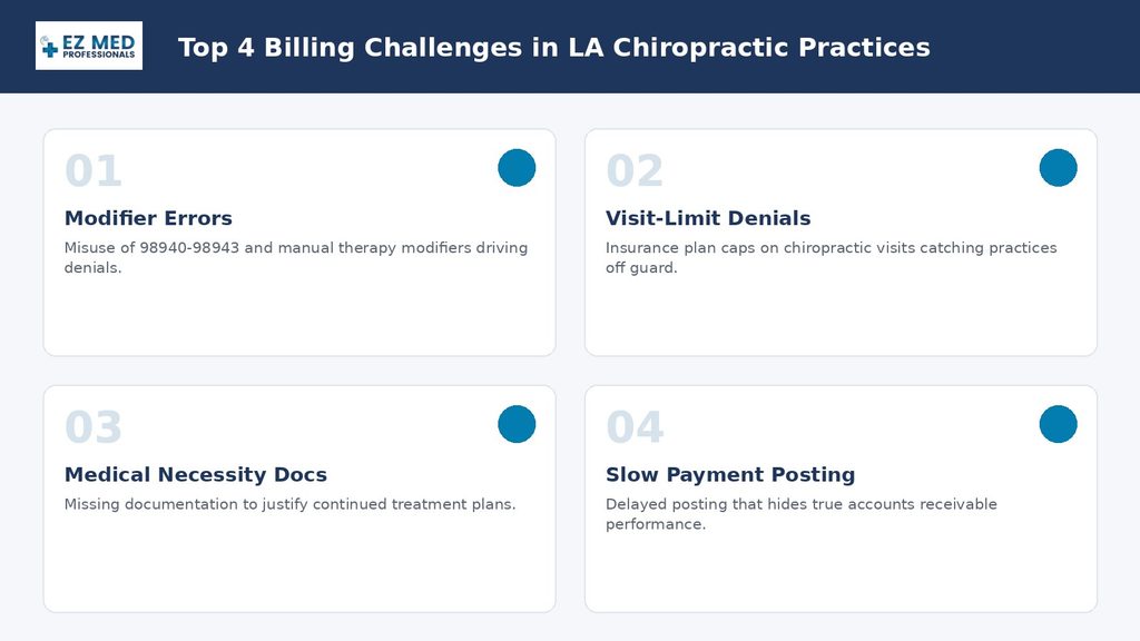 Four common chiropractic billing challenges in Los Angeles practices