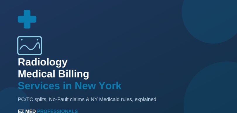 EZMedPro feature graphic introducing radiology billing services in New York